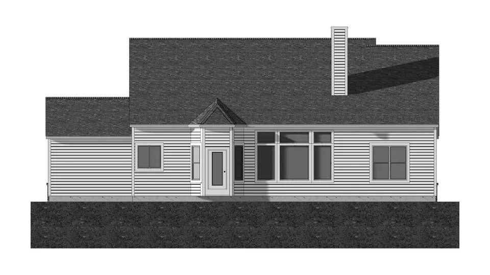 The Bromley house plan, exterior view 3